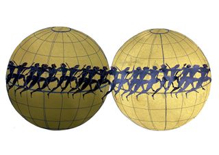 Globes by artist Godfried Donkor