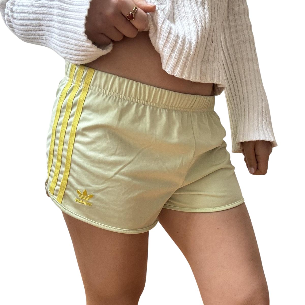 Adidas, Yellow Mini Shorts