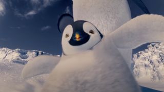 Penguin dancing in snow in Happy Feet Two