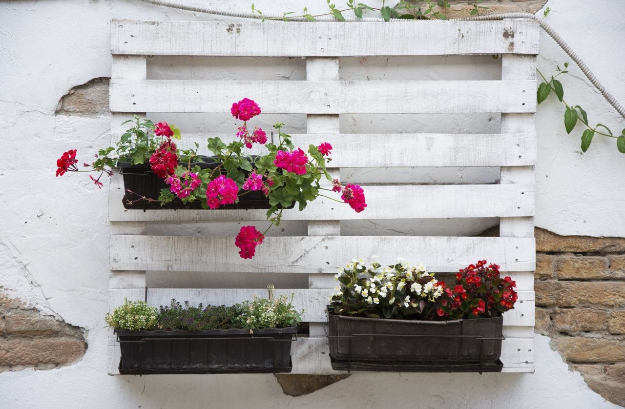 Garden Beds On A Vertical Pallet