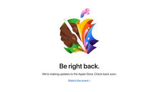 Apple Store web page Be RIght Back sign