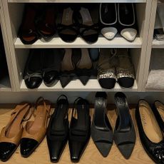 Shoes on a shelf