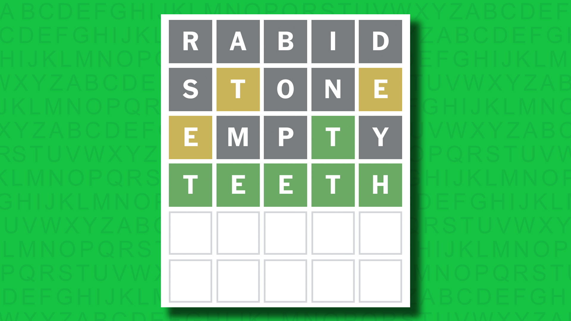 NYT Wordle answer for game 1551 on a green background