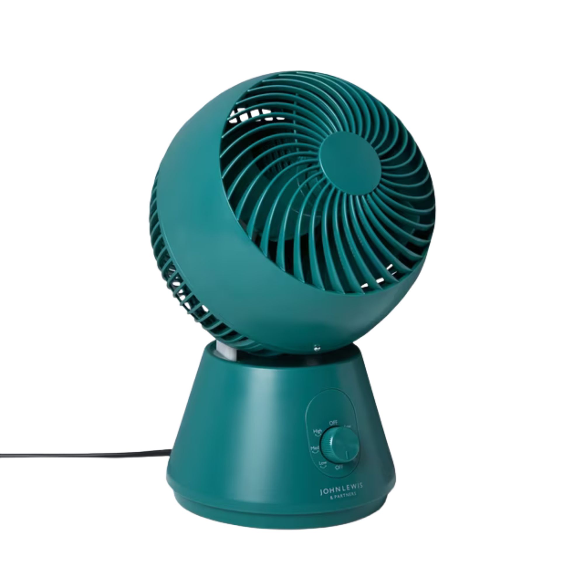John Lewis, Circulator Desk Fan in Teal
