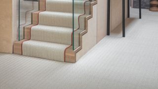 sisal flooring in hallway and stairs