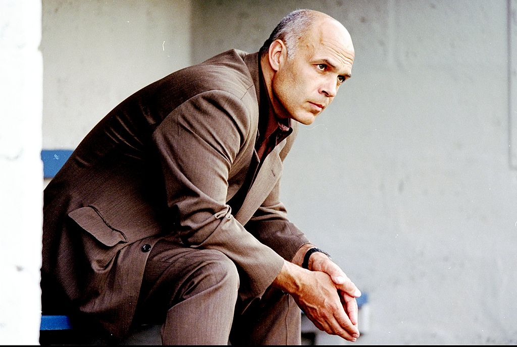 11 Aug 1998: Tottenham Hotspur manager Christian Gross in the dug-out during the pre-season friendly against St Albans at Clarence Park in St Albans, England. \ Mandatory Credit: Shaun Botterill /Allsport