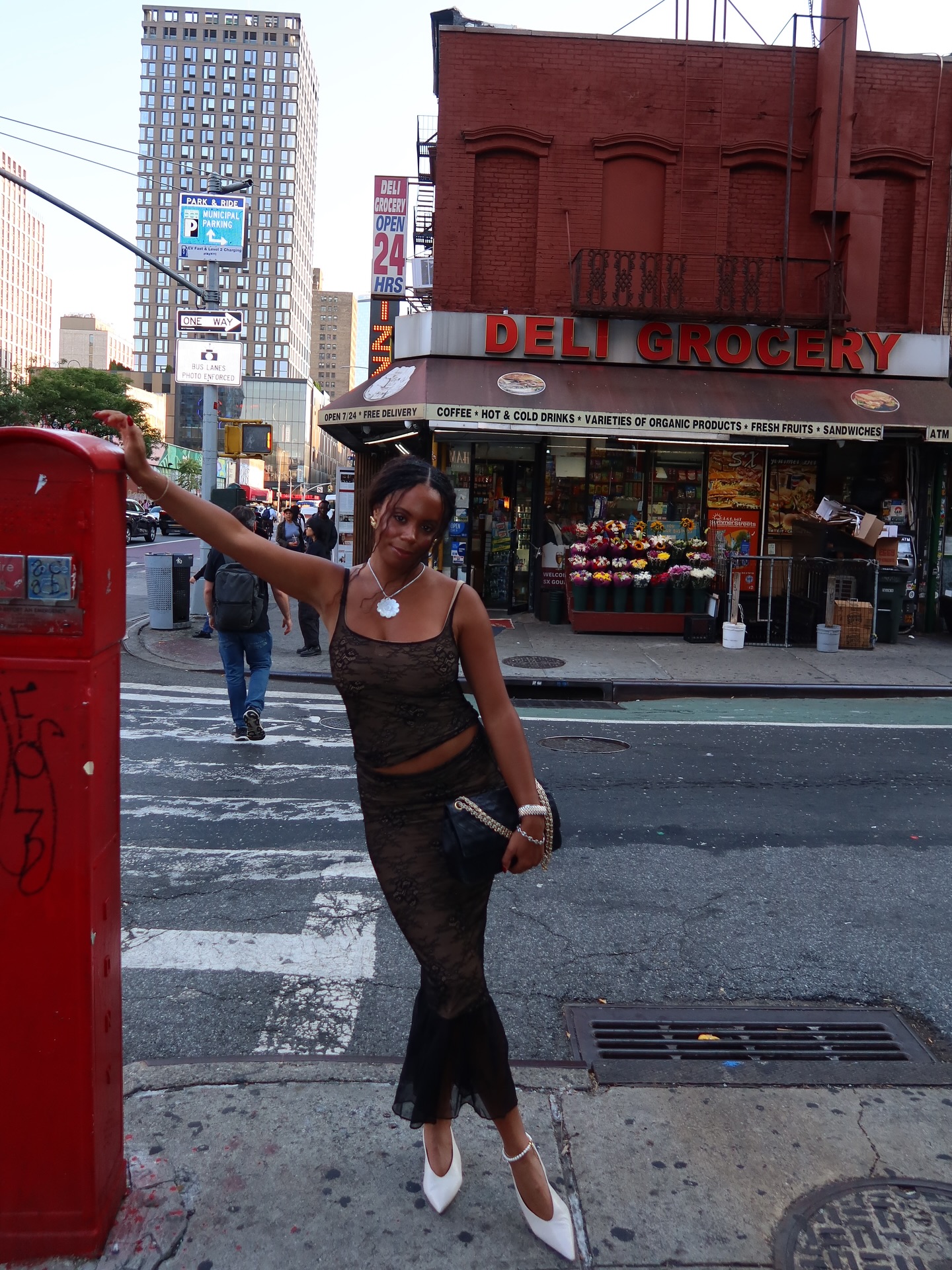 sierra mayhew, fashion editor wearing kitten heels