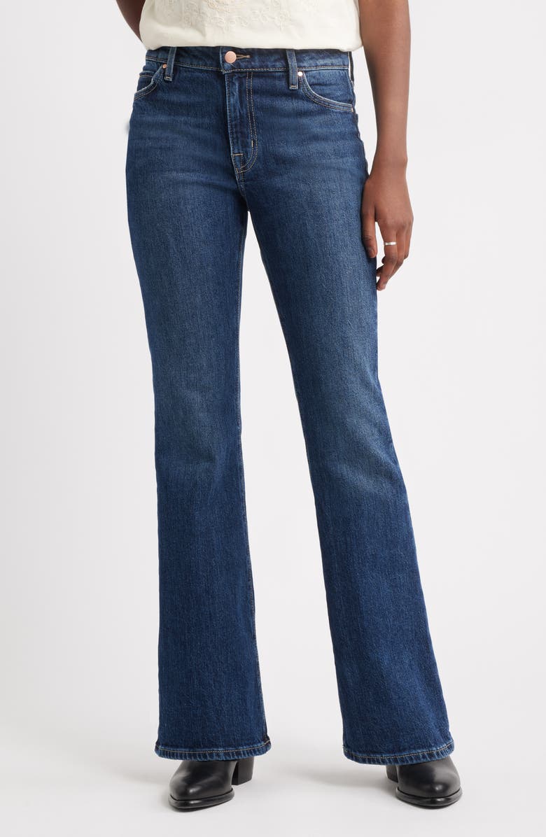 Stretch Denim Flare Leg Jeans