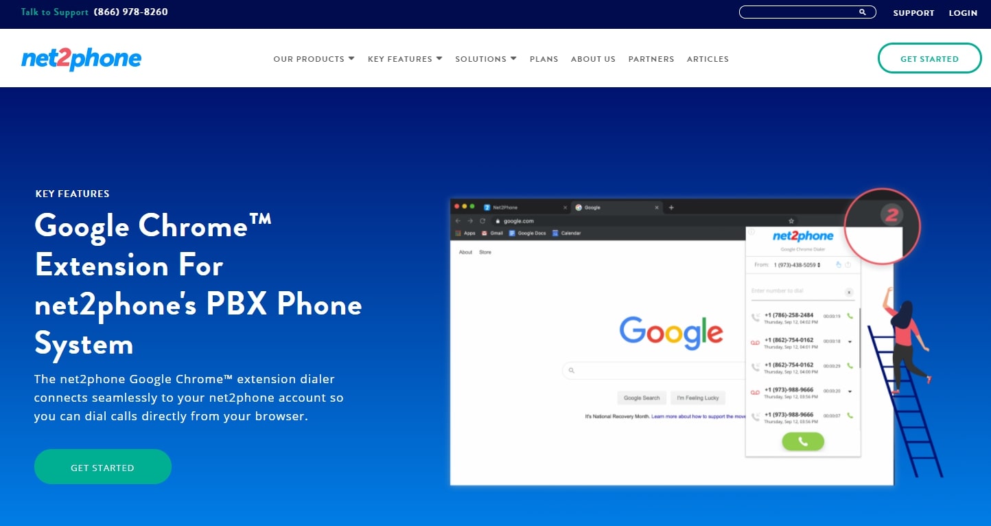 net2phone chrome extension screenshot