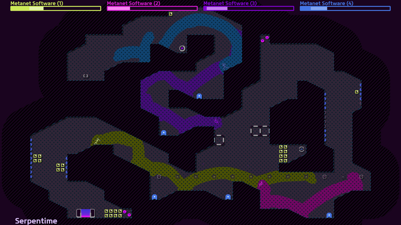 A platforming gauntlet from the game N Plus Infinity Times Two