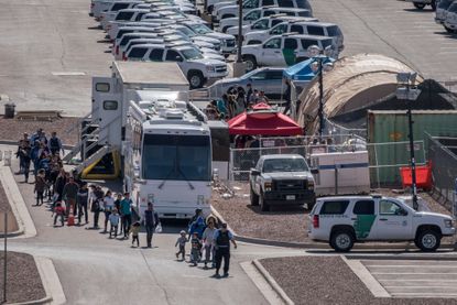 Migrants at the U.S. border.