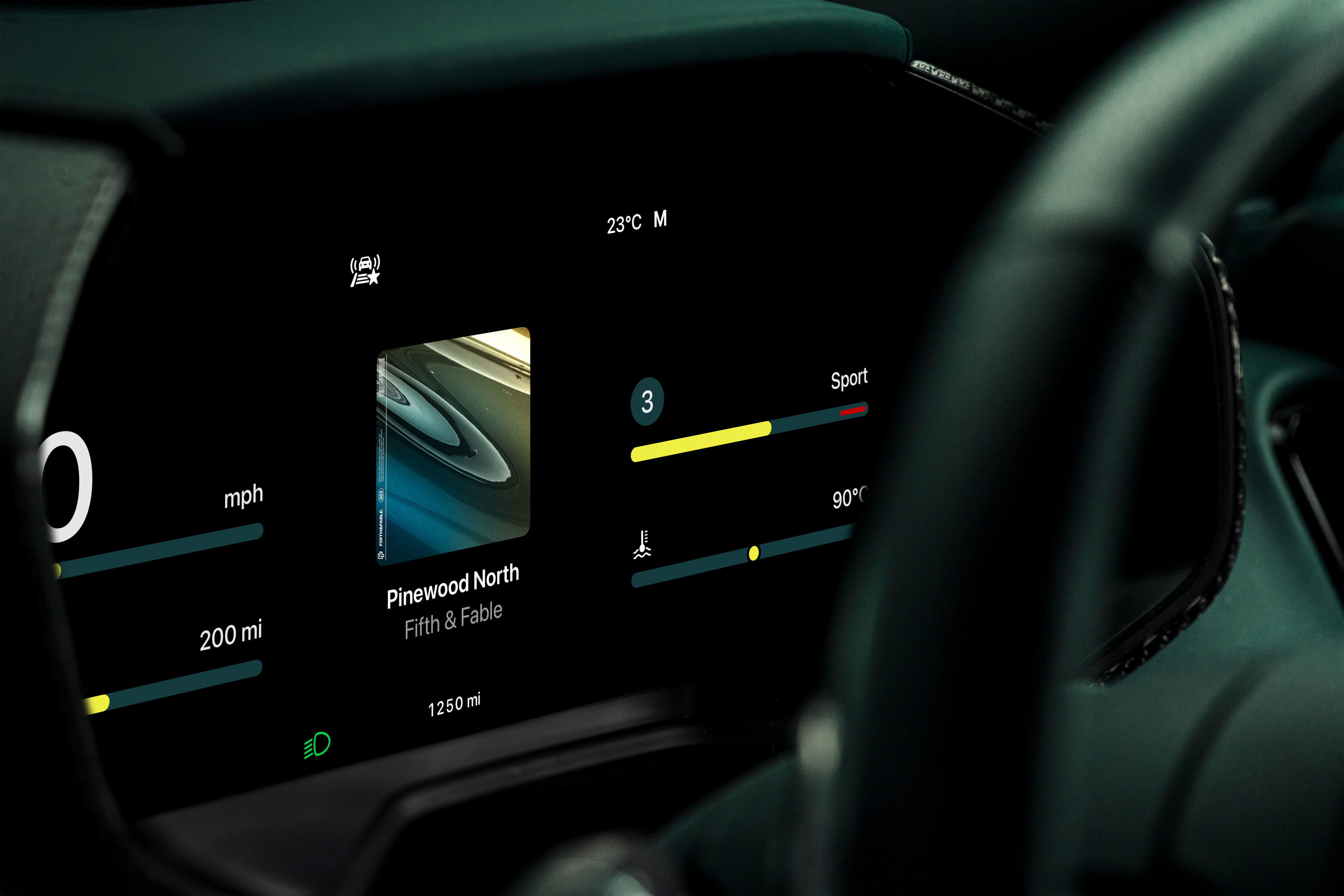 Apple CarPlay Ultra in the DBX707's main instrument cluster