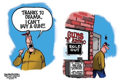 Obama cartoon U.S. Gun Sales