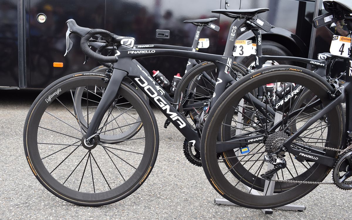 Team Ineos were back on their Lightweight wheels for stage 12 after using them earlier in the race