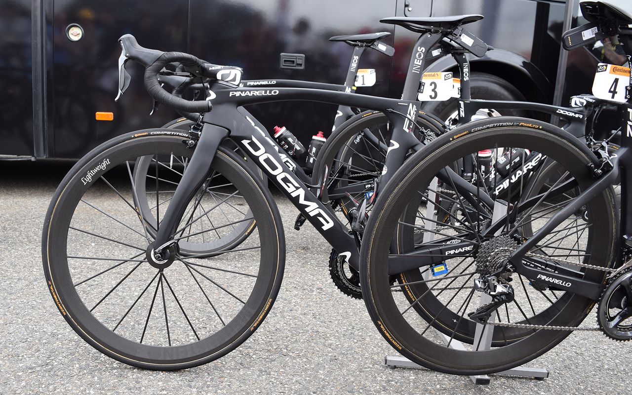 Team Ineos were back on their Lightweight wheels for stage 12 after using them earlier in the race
