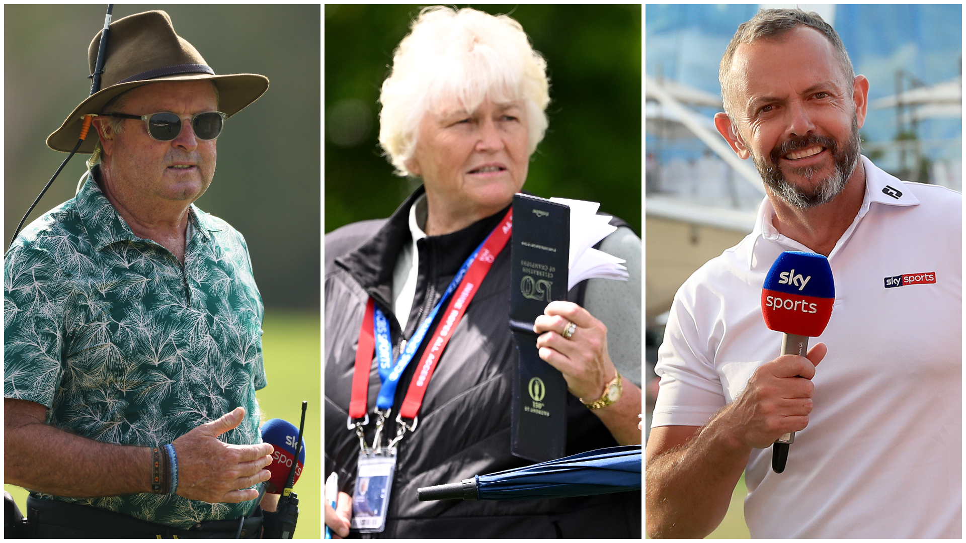 Wayne Riley, Dame Laura Davies and Andrew Coltart