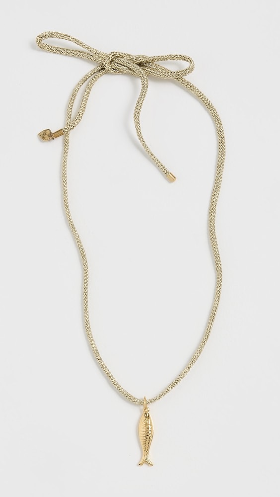 Hart Gold Metallic Necklace Cord and Fish Charm