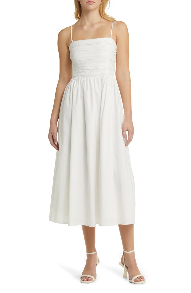 X Styled by Coco! Sammie Pleat Strapless Stretch Cotton Sundress