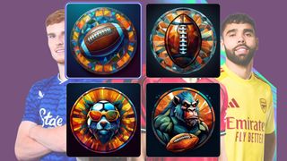 A series of 4 AI-generated logos for a Fantasy Premier League team