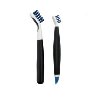 Two cleaning brushes with black handles