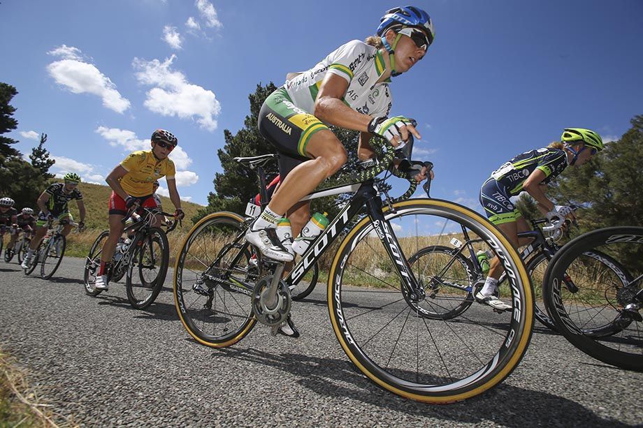 Katrin Garfoot on the climb