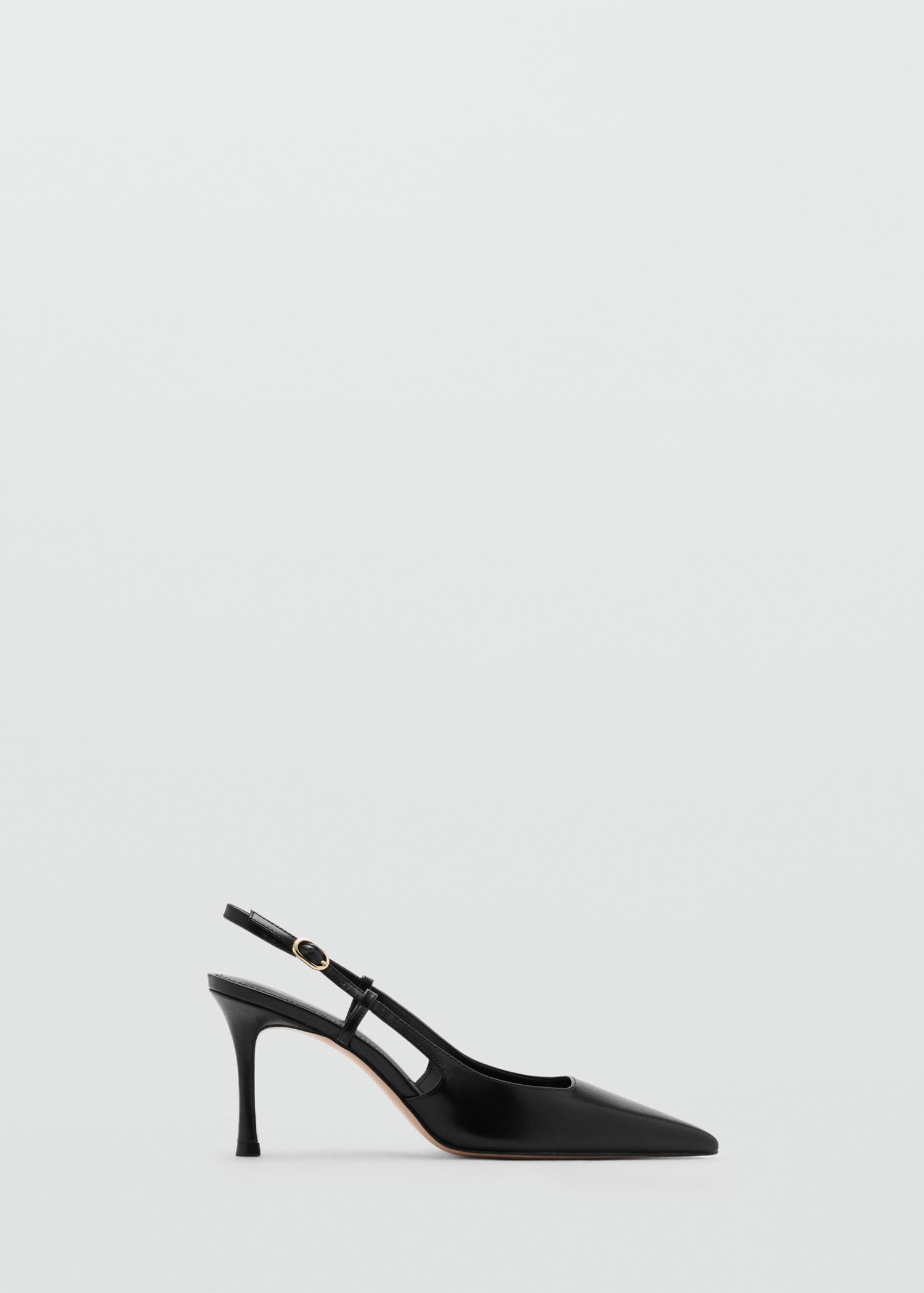 MANGO, Pointed-Toe Leather Heeled Shoes
