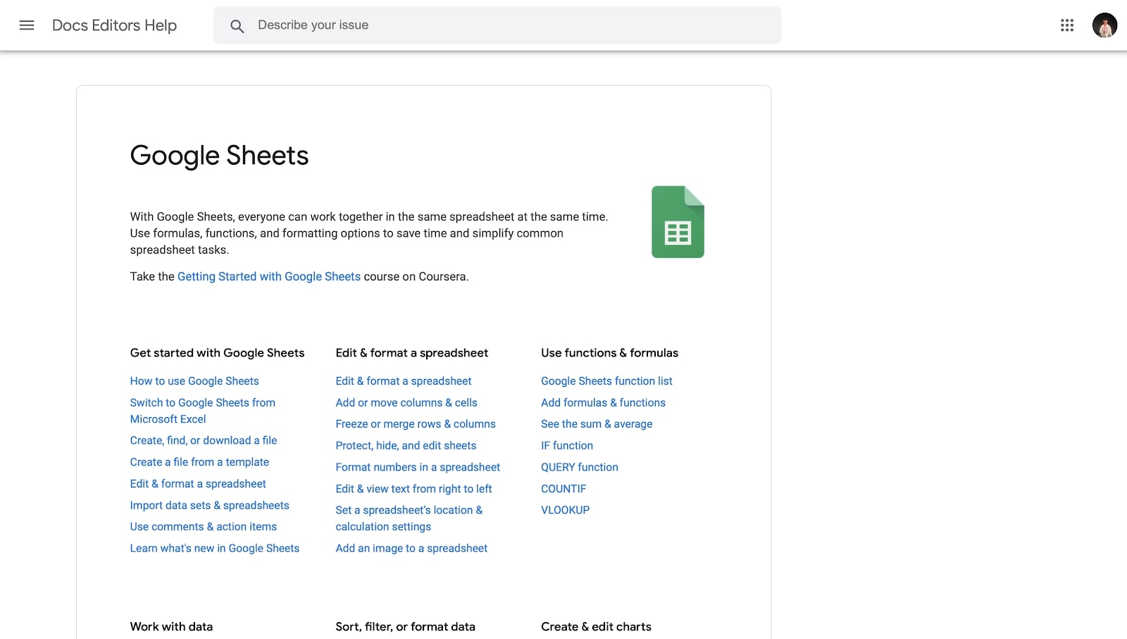 Google Sheets review