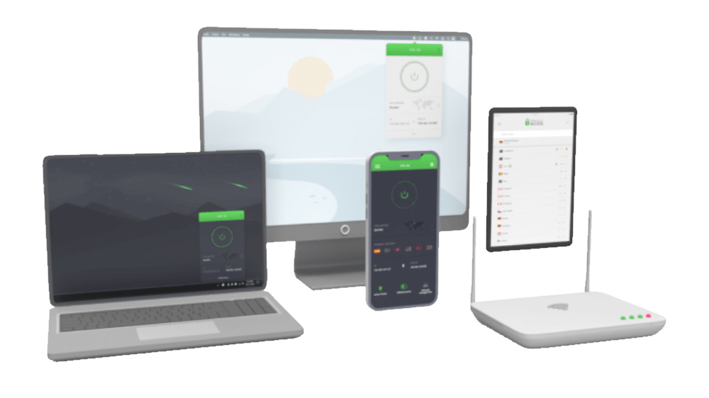 Private Internet Access VPN-apper som kjøres på Windows, MacOS, Android, iOS og andre plattformer.