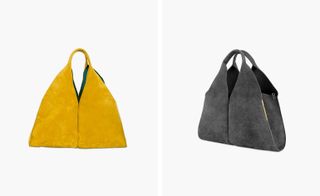 Endless hobo bag in mustard (left) and grey