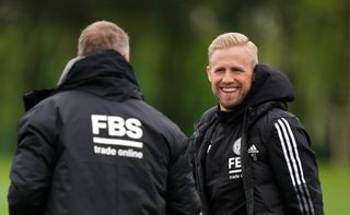 Leicester City goalkeeper Kasper Schmeichel during a training session at the LCFC Training Ground, Seagrave. Picture date: Wednesday May 4, 2022
