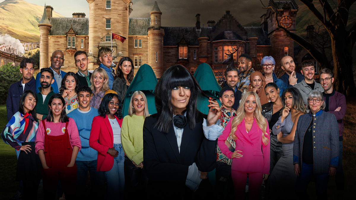 Claudia Winkleman with series 3 contestants of The Traitors UK