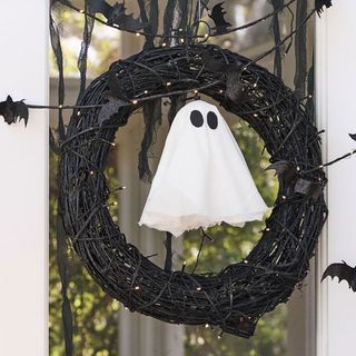 Ghost front door wreath