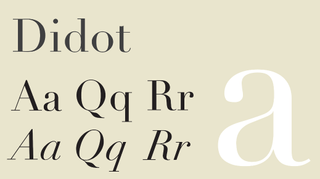 Type specimen of Didot