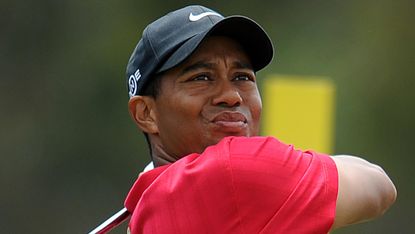 Tiger Woods takes a shot during the 2008 US Open playoff