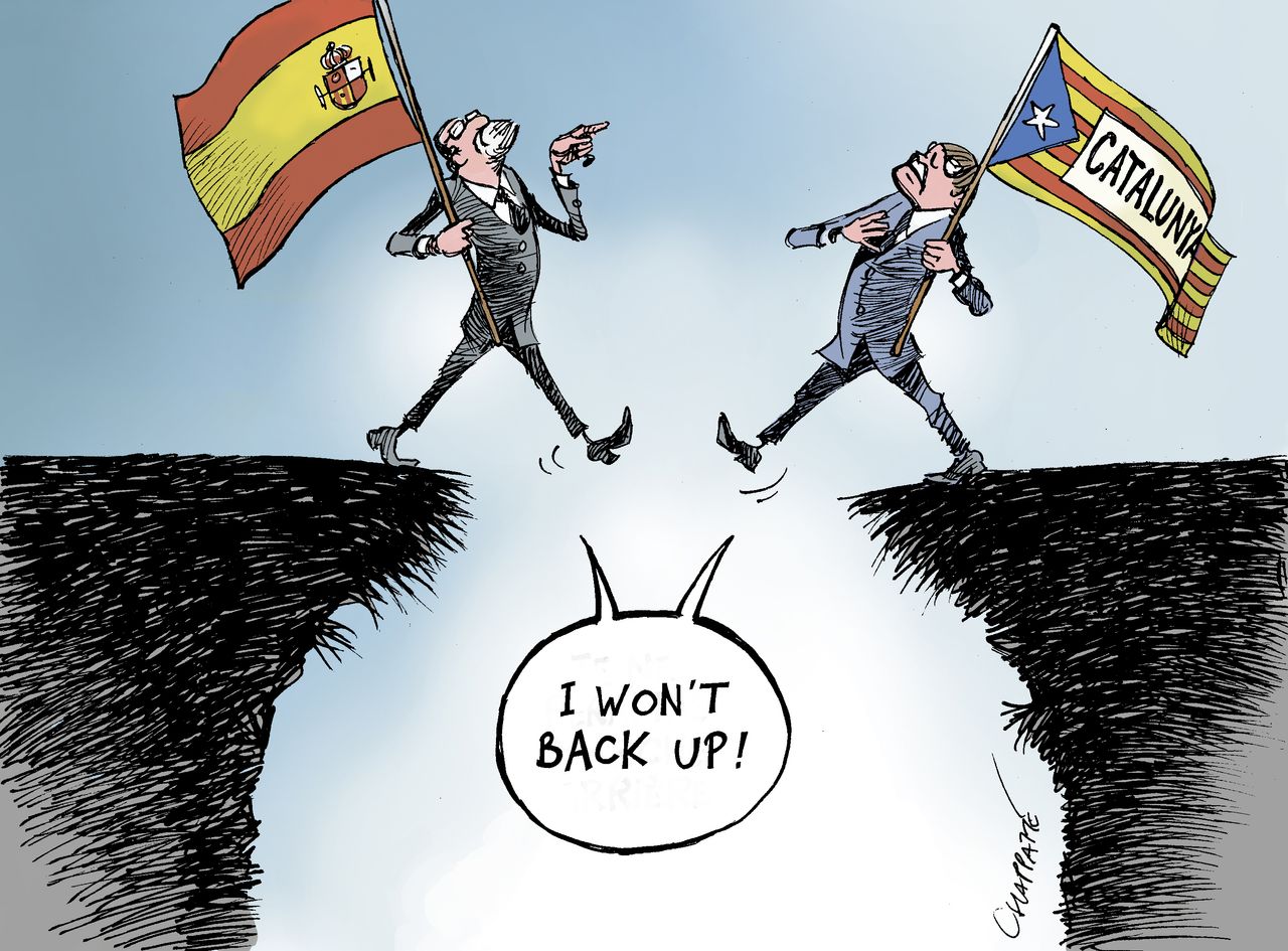 Political cartoon World Spain Catalonia