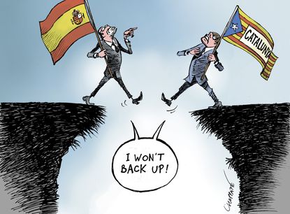 Political cartoon World Spain Catalonia