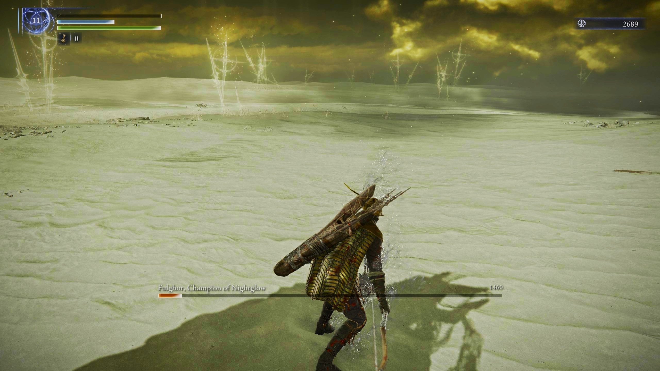 Nightreign Archer dying while boss has very little health left.