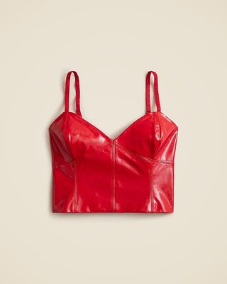 Christopher John Rogers X J.crew Bustier Top in Red Vinyl