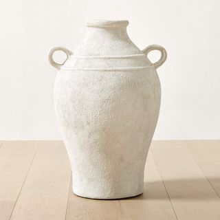 white textured vase