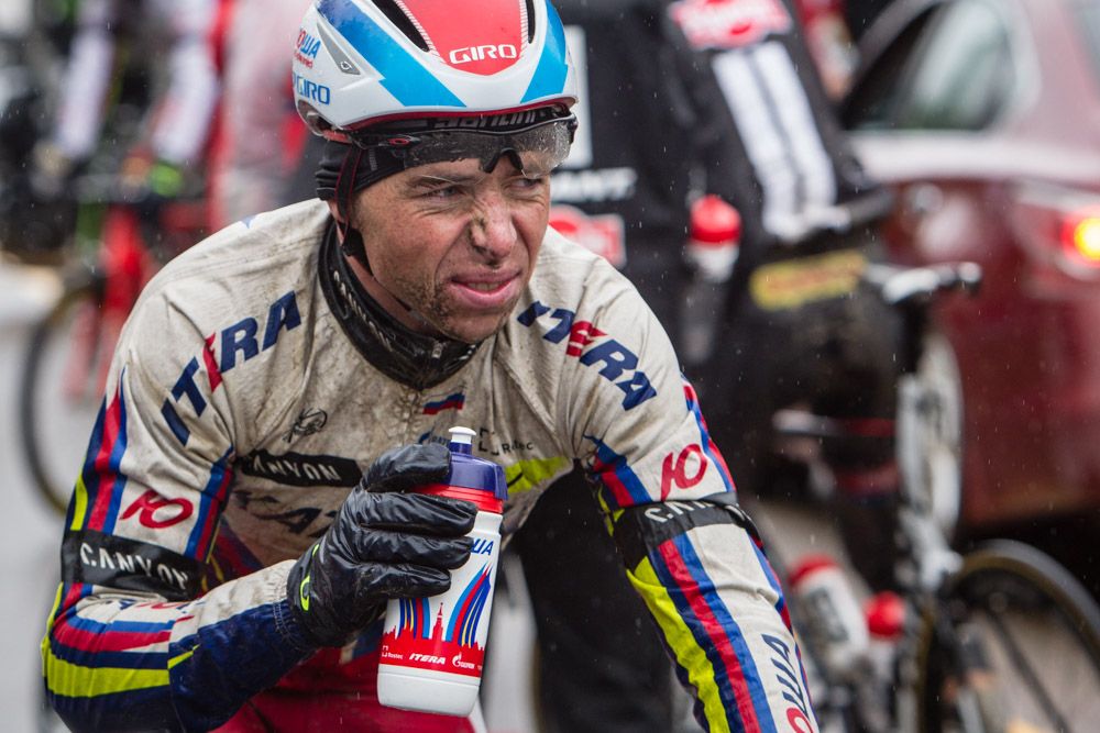 Riders were cold and wet at the finish
