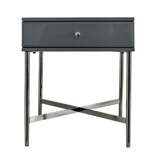 metalic grey coloured bedside table