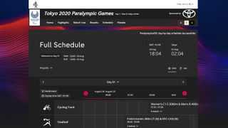 Screengrab of the Channel 4 Paralympics microsite
