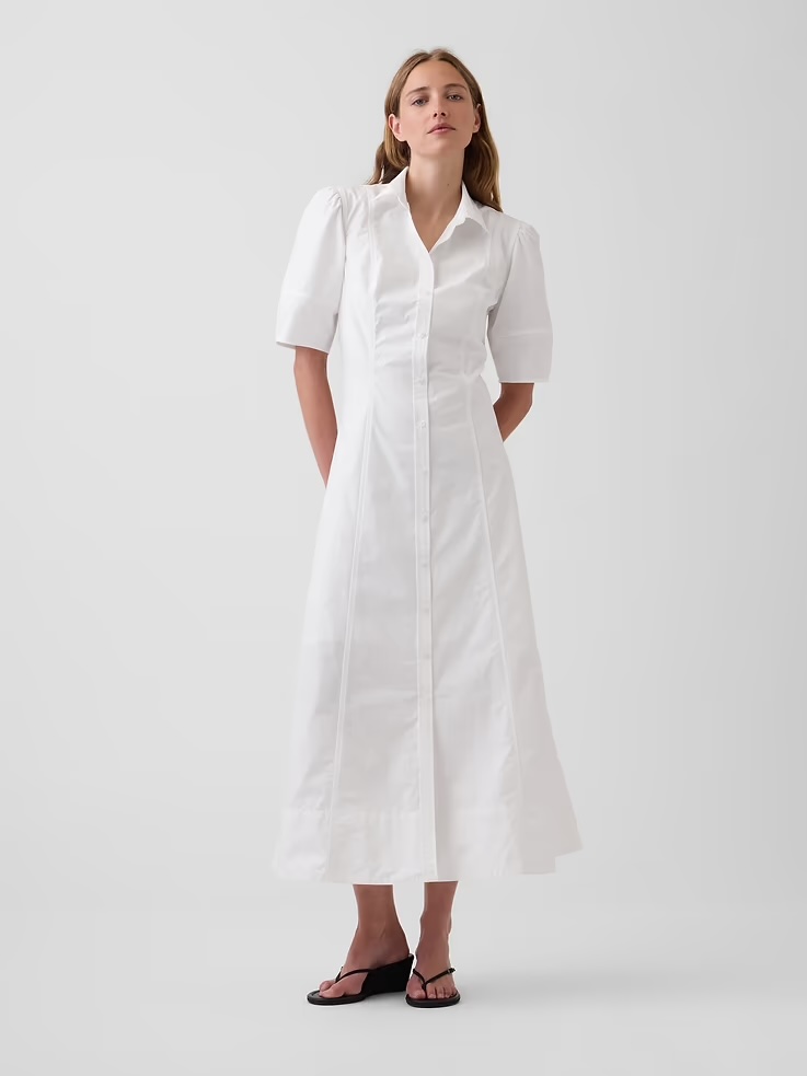 Gap, Barrel-Sleeve Maxi Shirtdress