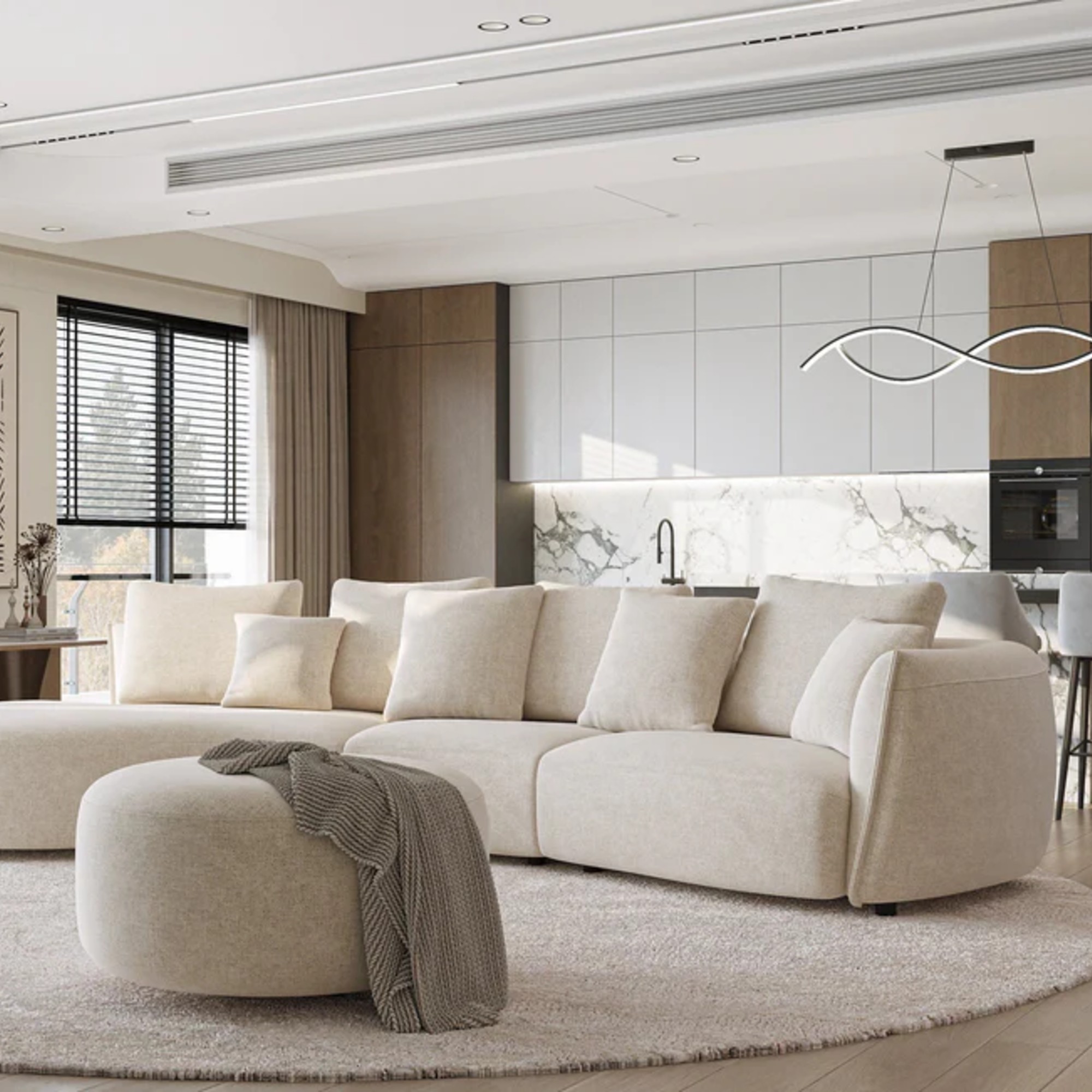 Sofa Club Carmen sofa in an open-plan living room