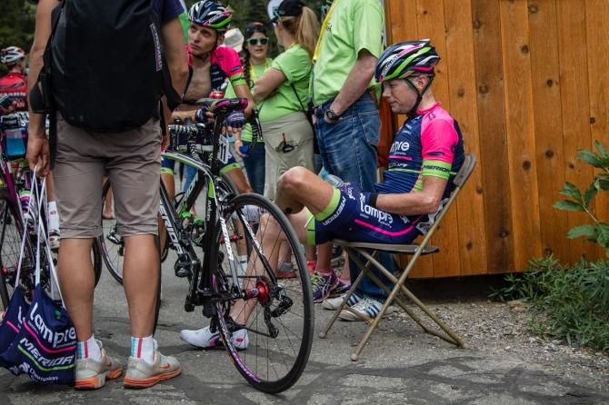 Chris Horner (Lampre-Marida) has a seat after todays tough stage.