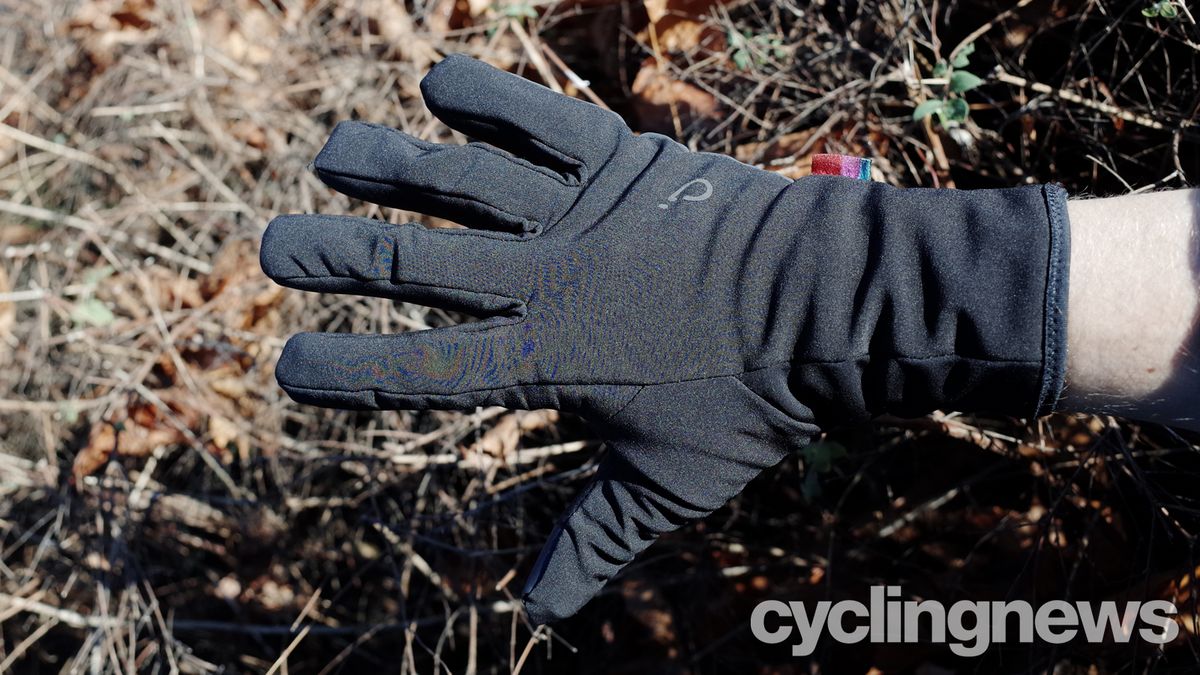 Velocio Alpha gloves showing the back of the hand while being worn