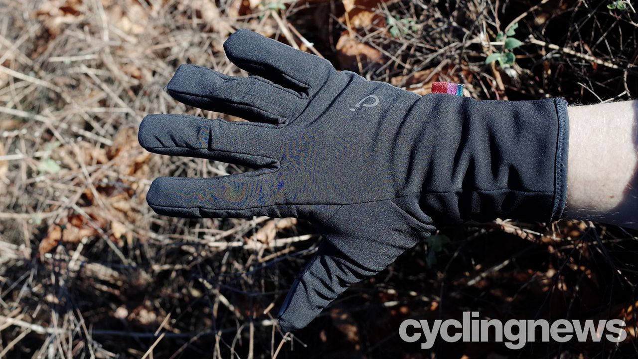 Velocio Alpha gloves showing the back of the hand while being worn