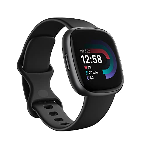 Google Fitbit Versa 4 Fitness Smartwatch With Built-In Gps and Up to 6 Days Battery Life - Compatible With Ios 15 or Higher &amp;amp; Android Os 9.0 or Higher, Black/graphite