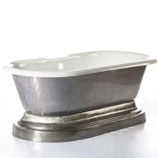 silver cast iron bathtub from wayfair