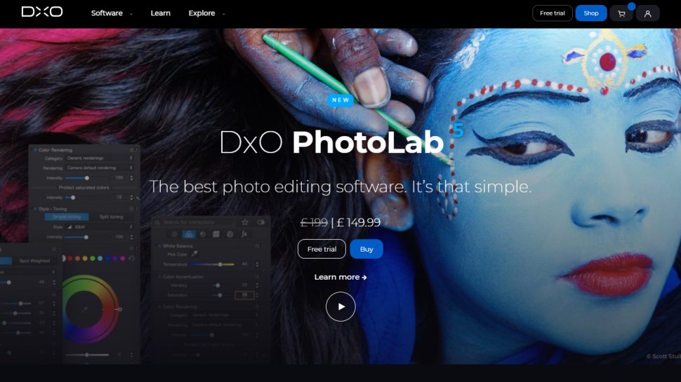 Website screenshot for DxO PhotoLab